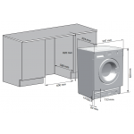 De Dietrich DLZ8285U 8.0/5.0公斤 嵌入式洗衣乾衣機 - 歐洲製造、變頻摩打